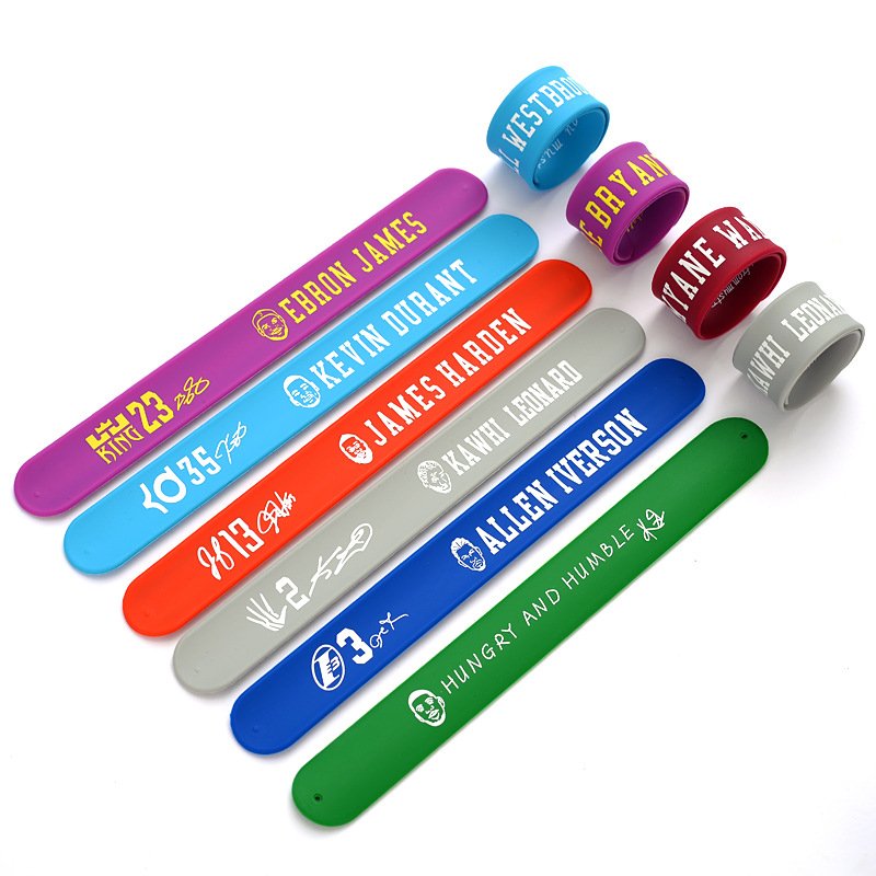 Silicone Bracelet clap Ring Owen Leonard James PVC Bracelet Promotional Gift Silicone Supplies Customizable Logo